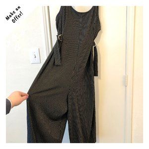 Wild Fable XXL Black Striped Wide Leg Jumpsuit